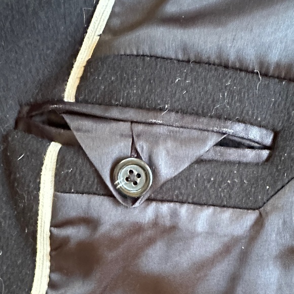 J. Crew Black Vintage 100% Wool Coat - Picture 6 of 14